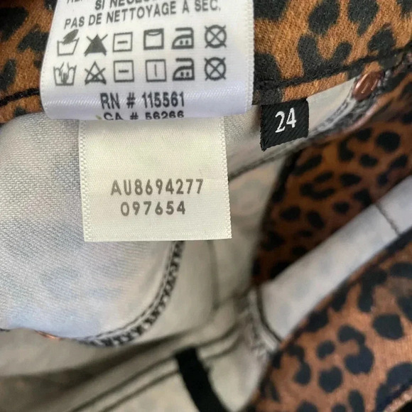 7 for All Mankind leopard coated bootcut pants - Picture 8 of 13